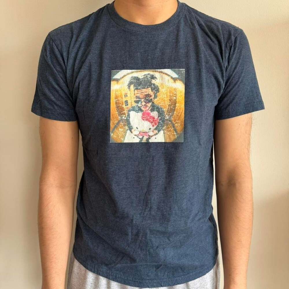 Men’s Navy blue The Weekend/Hello Kitty 100% Cotton Graphic T-Shirt